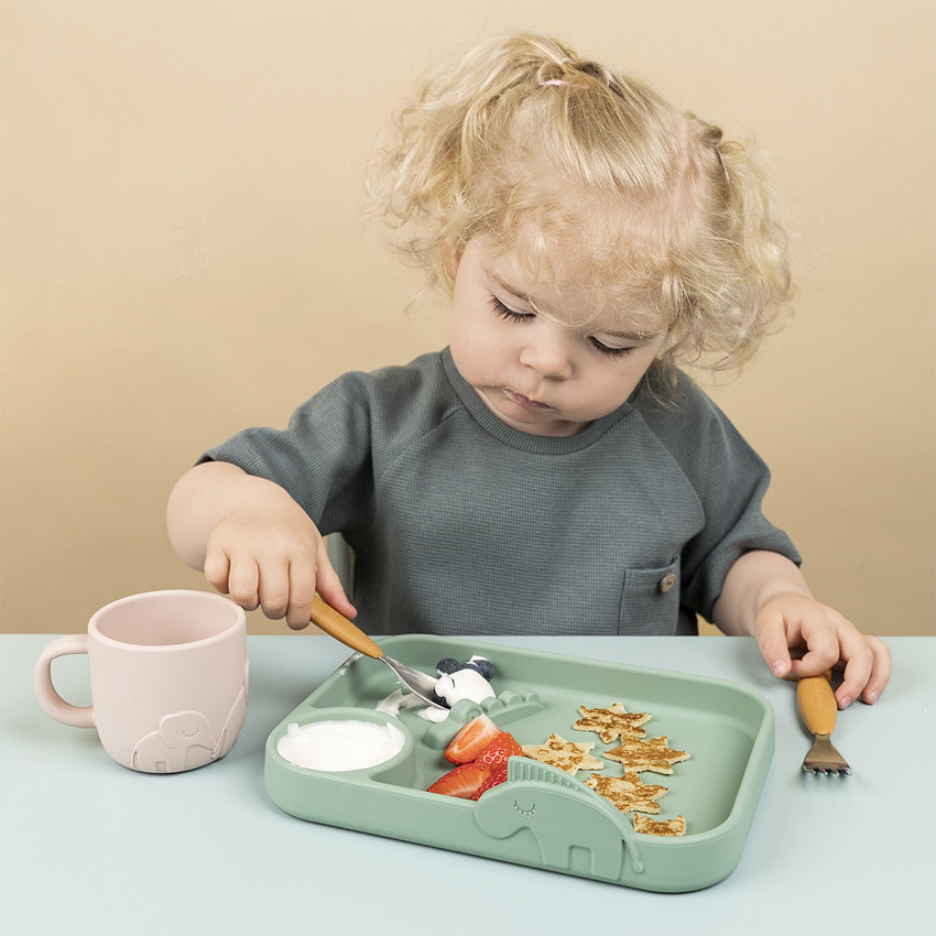 Assiette Peekaboo Deer Friends - Vert 
