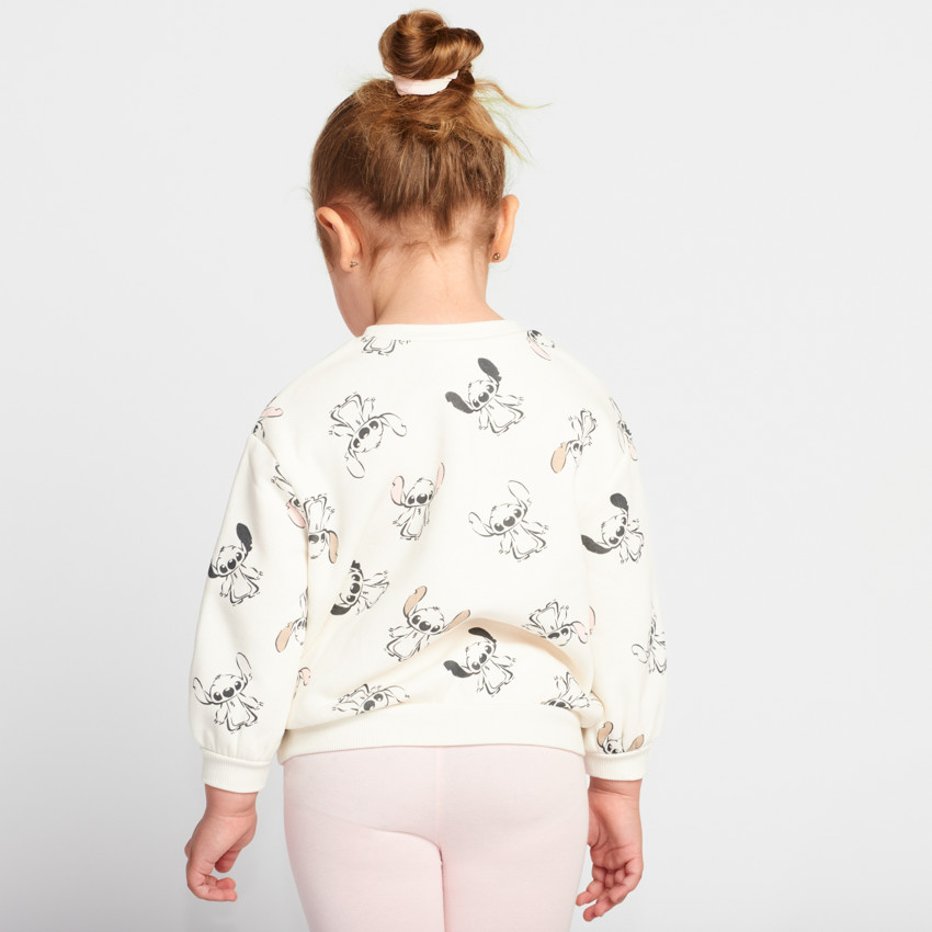 Sweatshirt in fleece met Stitch Disney print voor babymeisje 