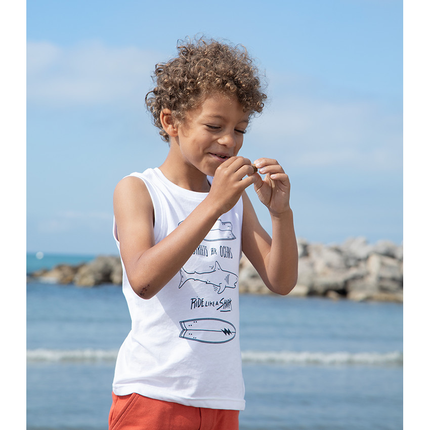 Katoenen haaientop voor jongens 