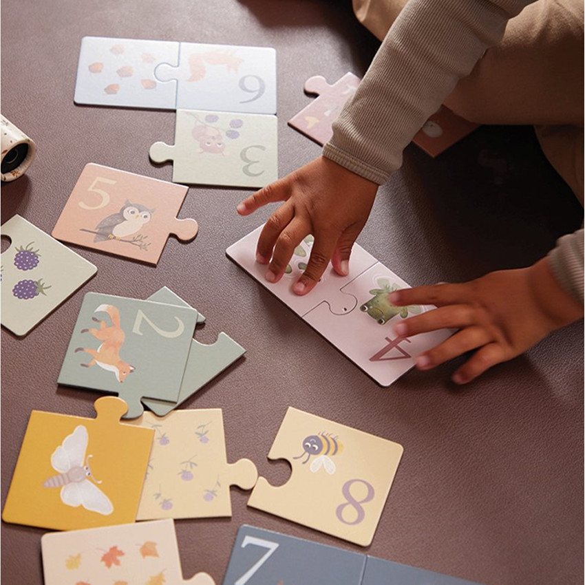 Set de 10 puzzles - Apprendre à compter - animaux Nordique 