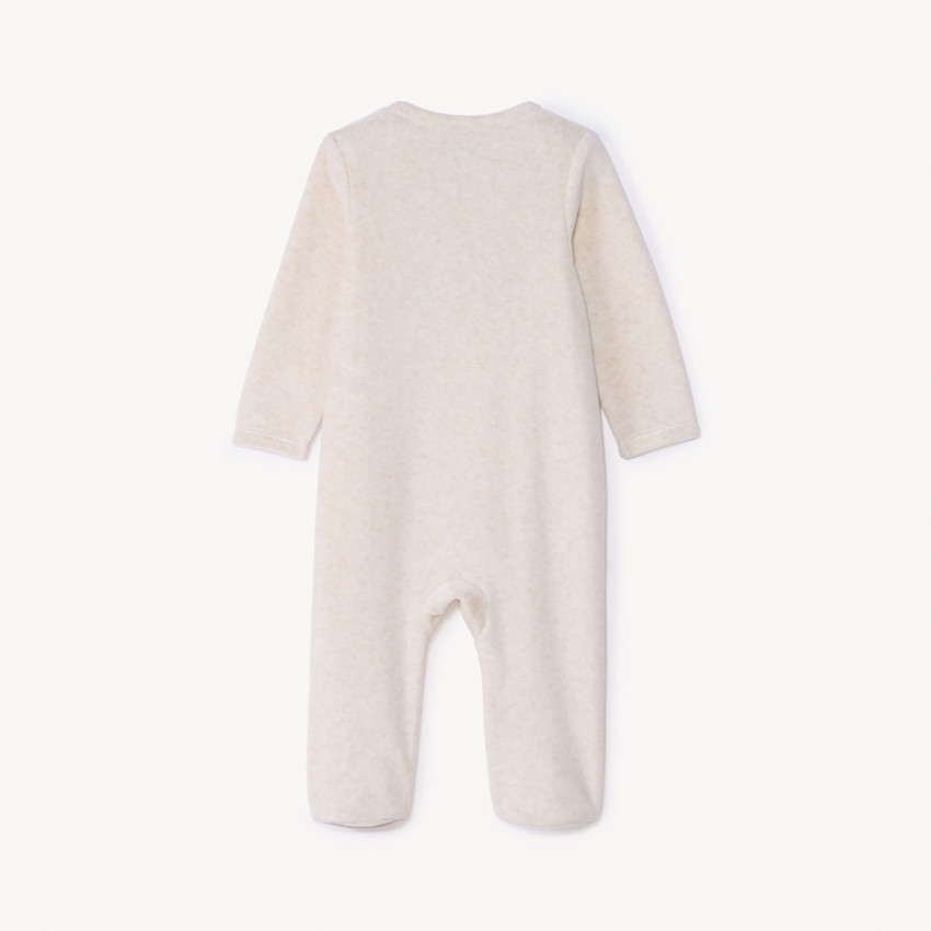 Velours romper met auto-patch voor jongens 