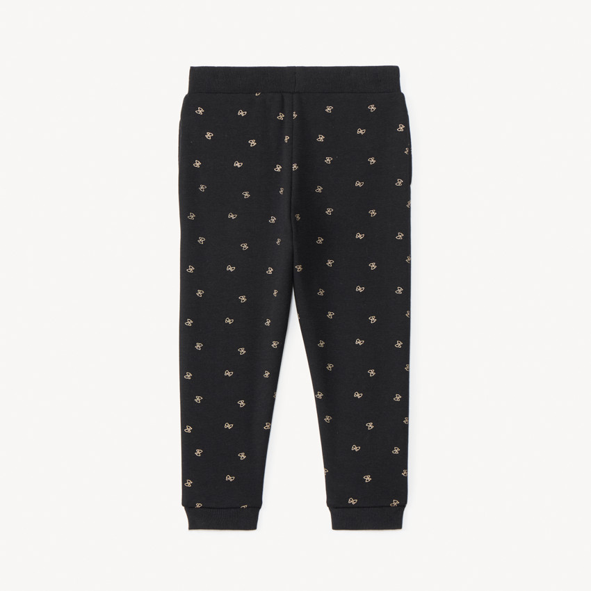 Jogging molleton imprimé nœuds pailletés pour bébé fille 