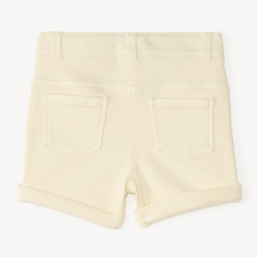 Short en jean broderie fantaisie pour bébé fille 