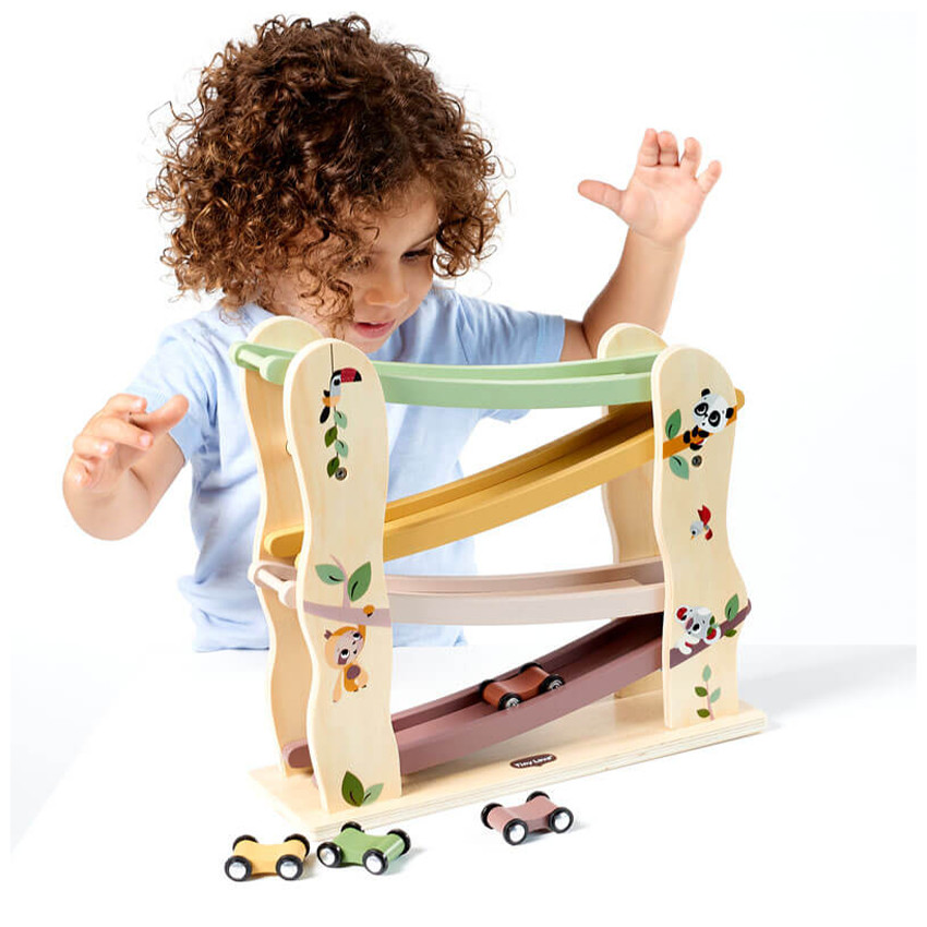 Rail de voitures en bois Boho Chic 