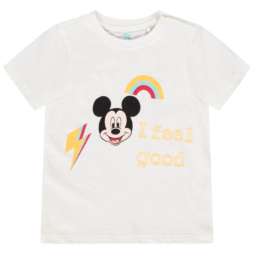 T-shirt manches courtes print Mickey Disney pour bébé garçon 
