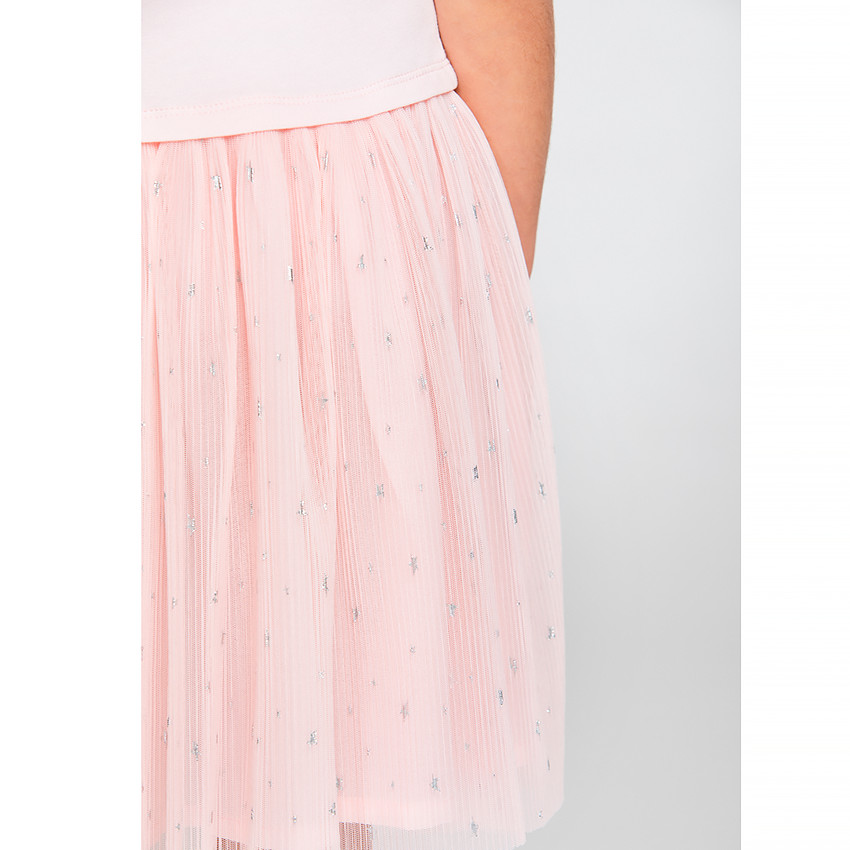 Robe à bretelles volantées en tulle pour fille 