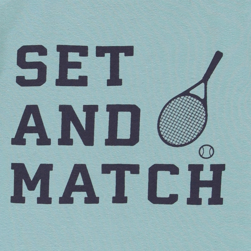 Ensemble en molleton sweat print message + jogging pour garçon 