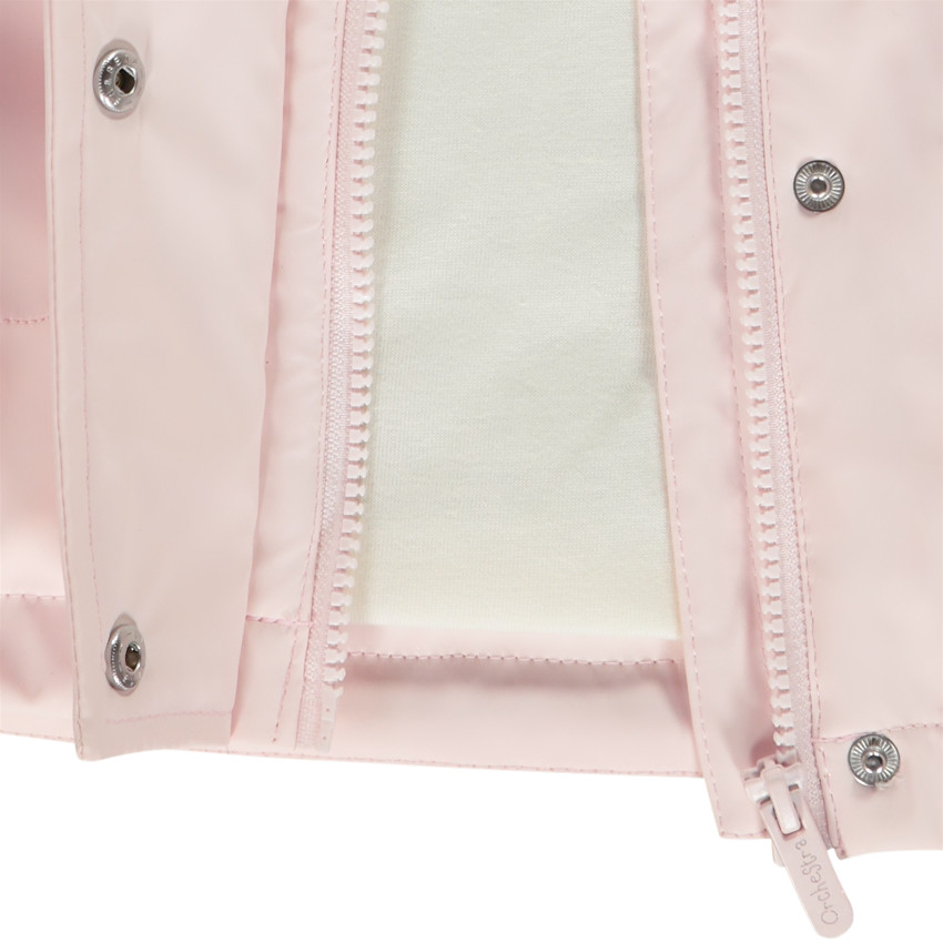 Parka gom effen gewatteerd en gevoerd voor meisjes 