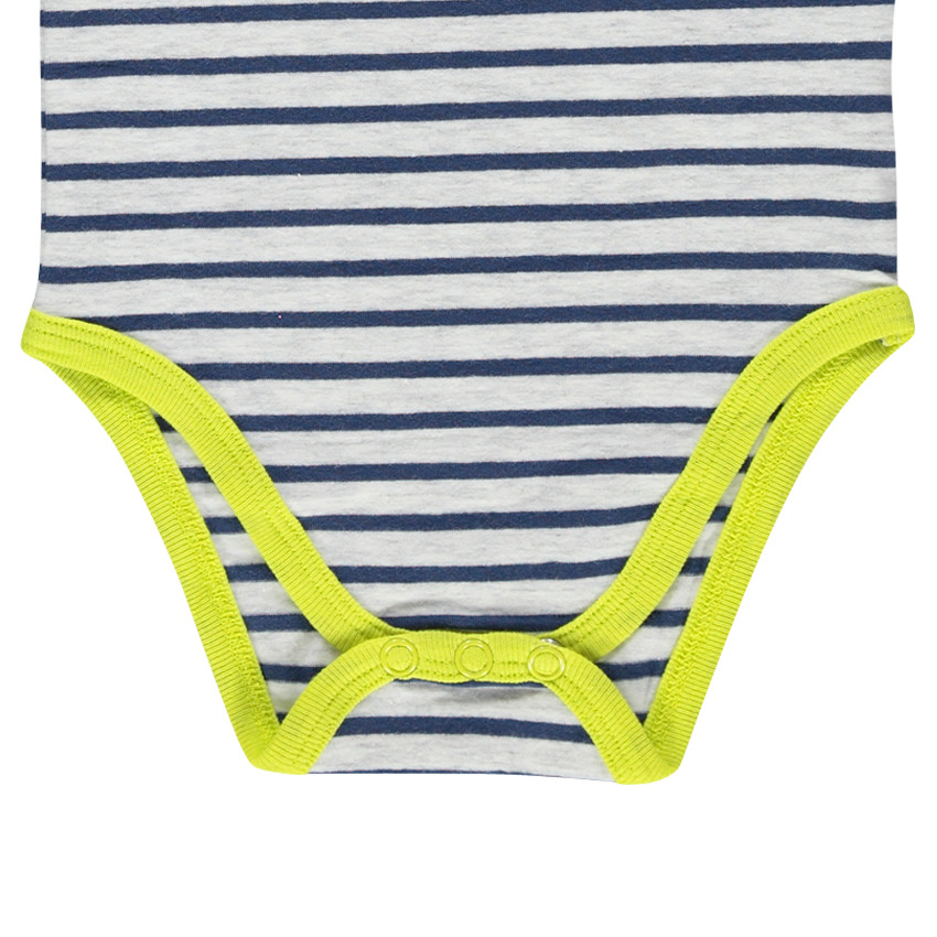 Lot de 3 bodies manches longues print loup ouverture adaptée à l'âge 