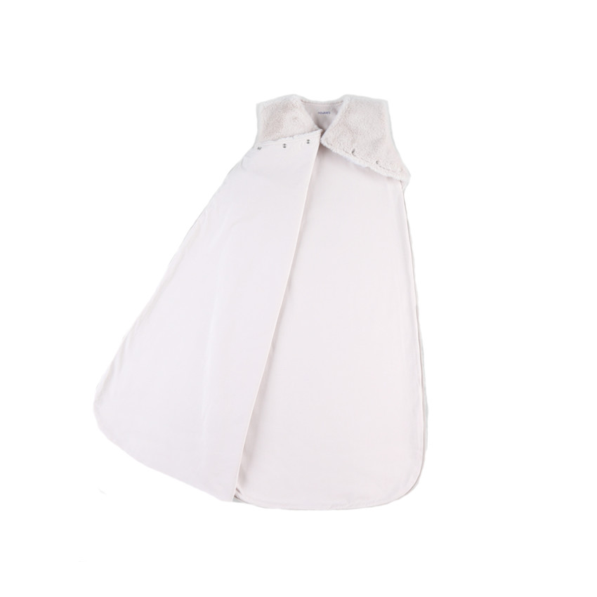 Gigoteuse sans manches en fausse fourrure 100 cm - Greige 