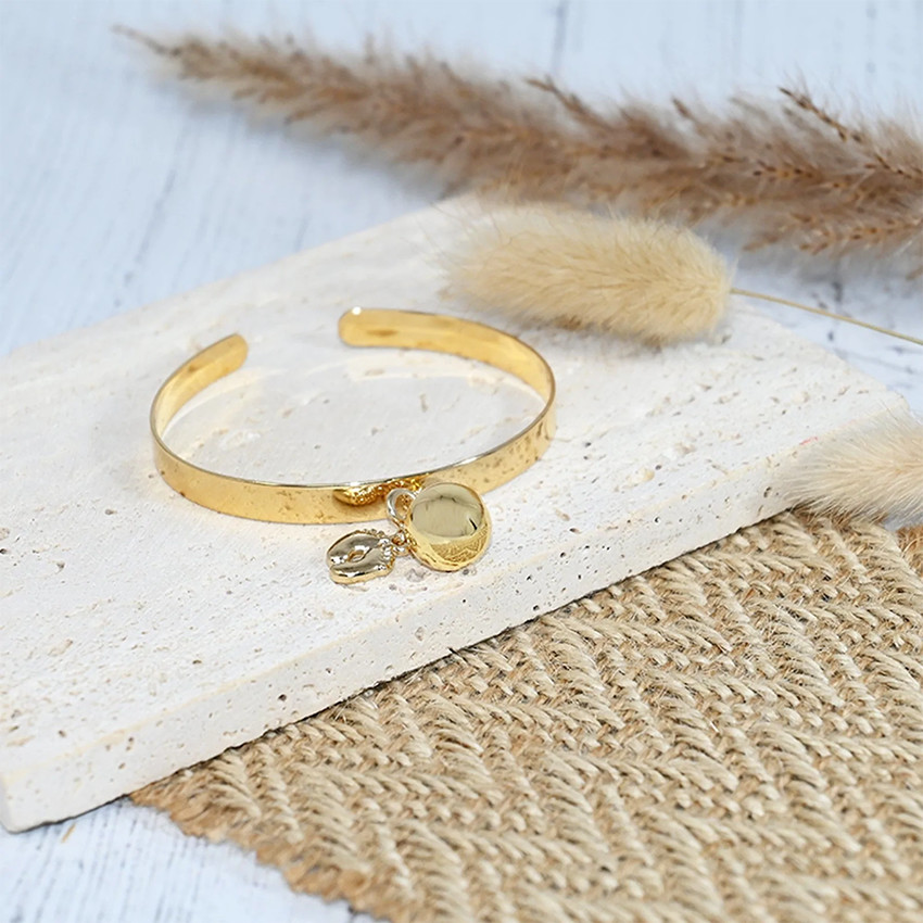 Bracelet bola de grossesse plaqué or - Morgan 