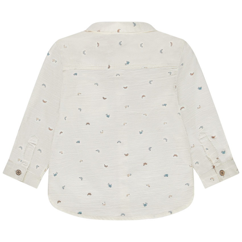 Hemd lange mouwen met voertuigenprint voor baby jongen 