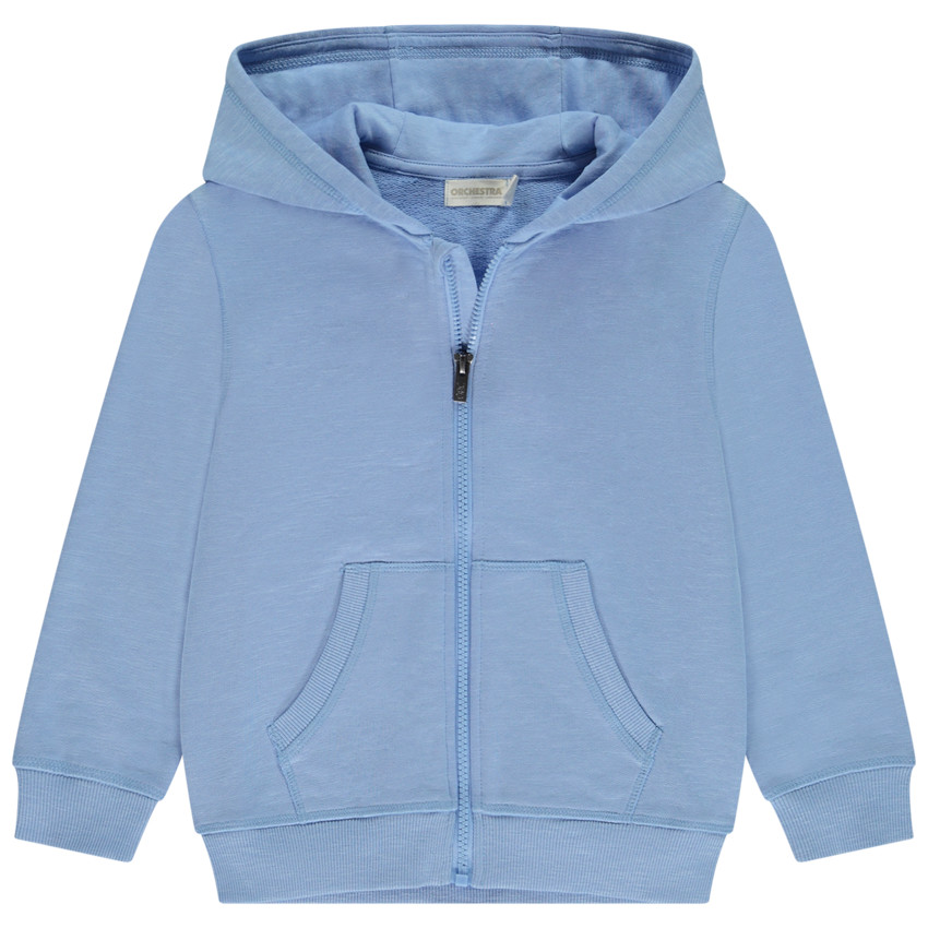 Gilet à capuche en molleton uni pour garçon 