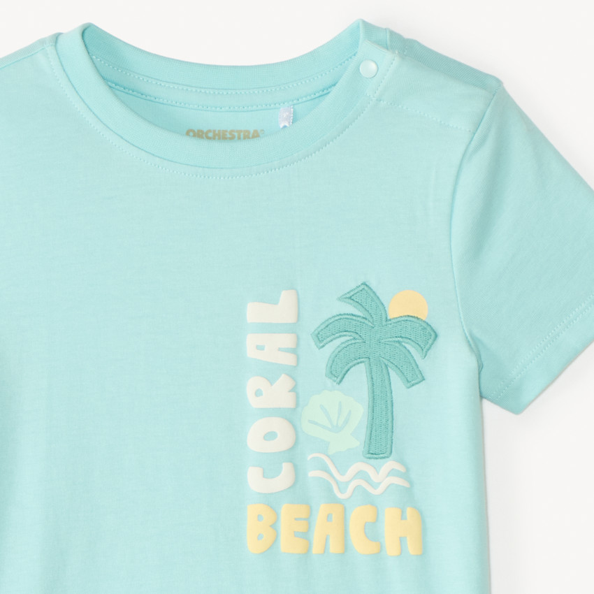 T-shirt manches courtes print fantaisie palmier pour bébé garçon 