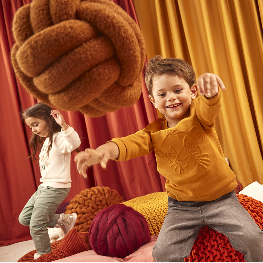 Sweatshirt met reliëfpatroon Simba Disney voor baby jongen 