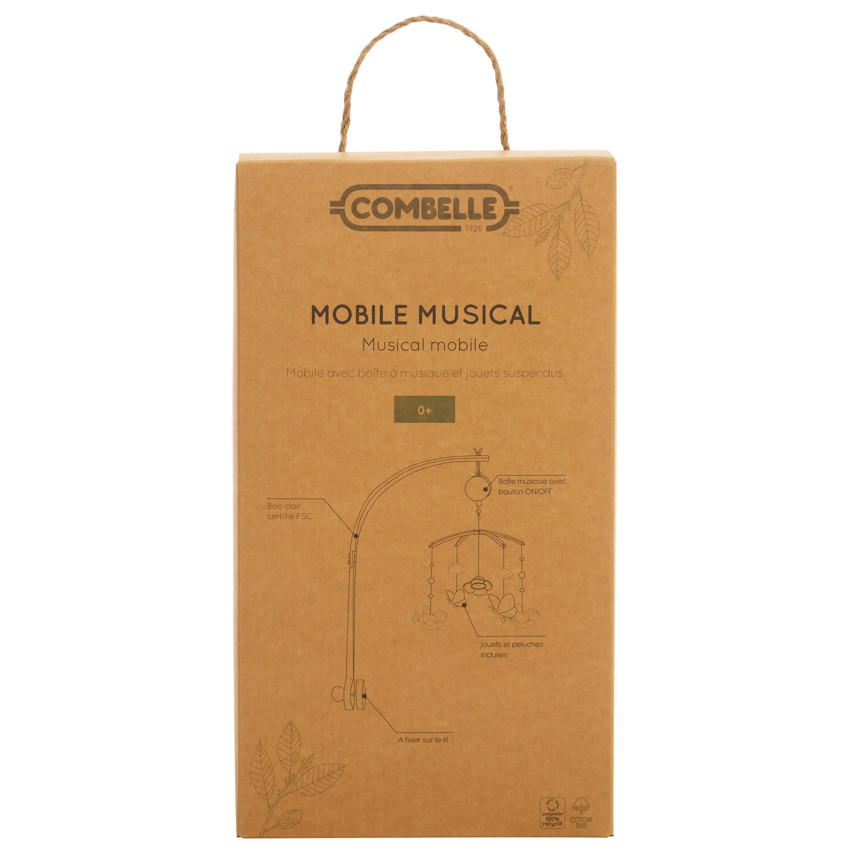 Mobile musical Promenade Bucolique rose 