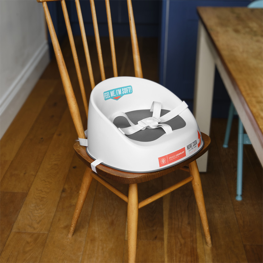 Réhausseur de chaise Booster Squish Blanc & Gris 