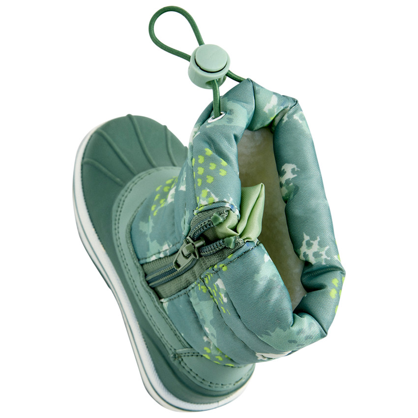 Groene camouflage après-ski met trekkoord voor baby jongen 