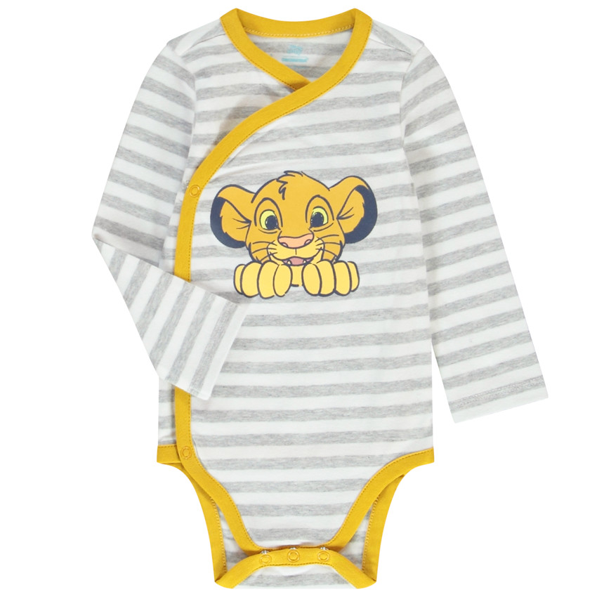 Lot de 3 bodies imprimé Le Roi Lion Disney pour bébé garçon 