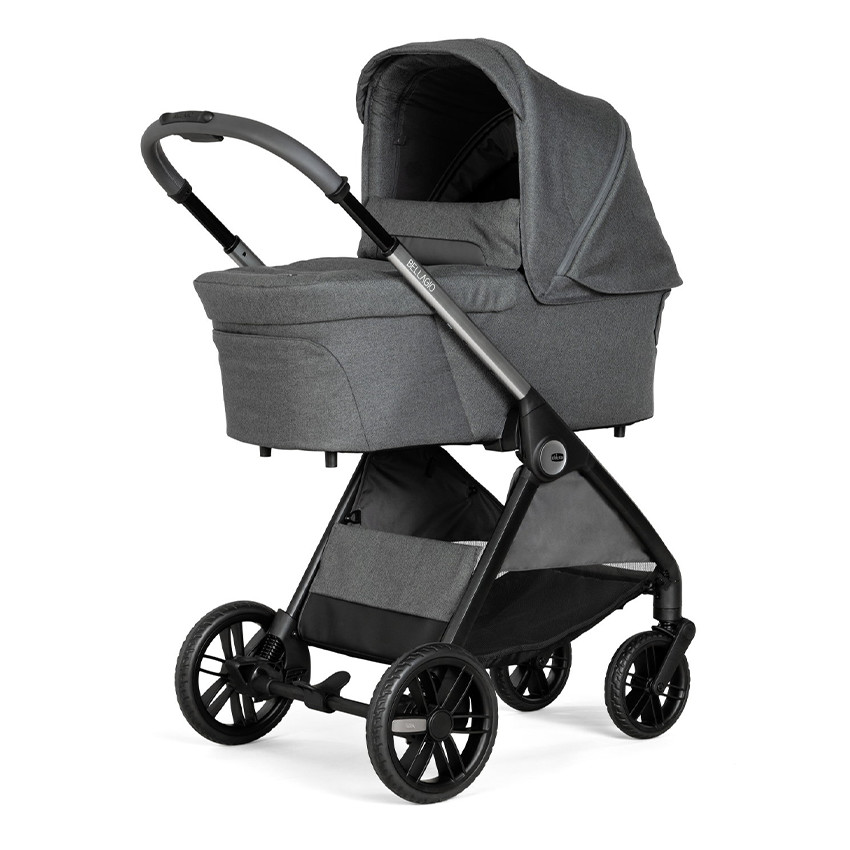 Kinderwagen Trio Bellagio Recline Zwart Satijn 