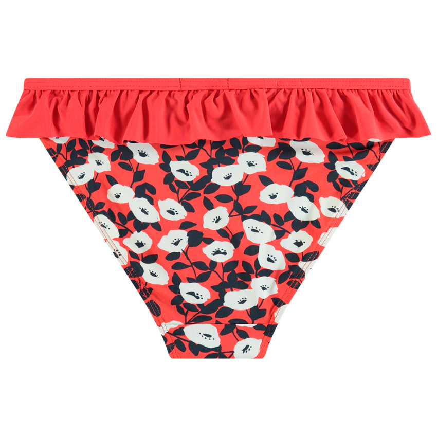 Maillot de bain 2 pièces à imprimé floral et volants 
