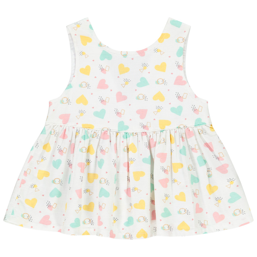 Top met volant en fantasierug voor meisjesbaby 