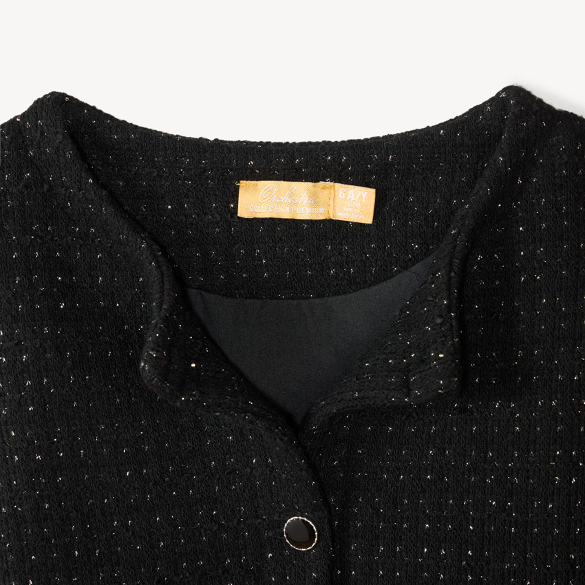 Veste tailleur scintillante en maille fantaisie fille 