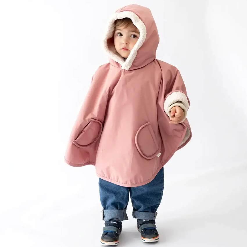 Poncho de voyage - waterproof teddy+coated -9/36M -Hibiscus 