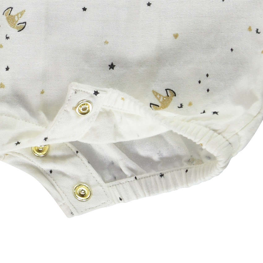 Combinaison courte imprimé licornes pour bébé fille 