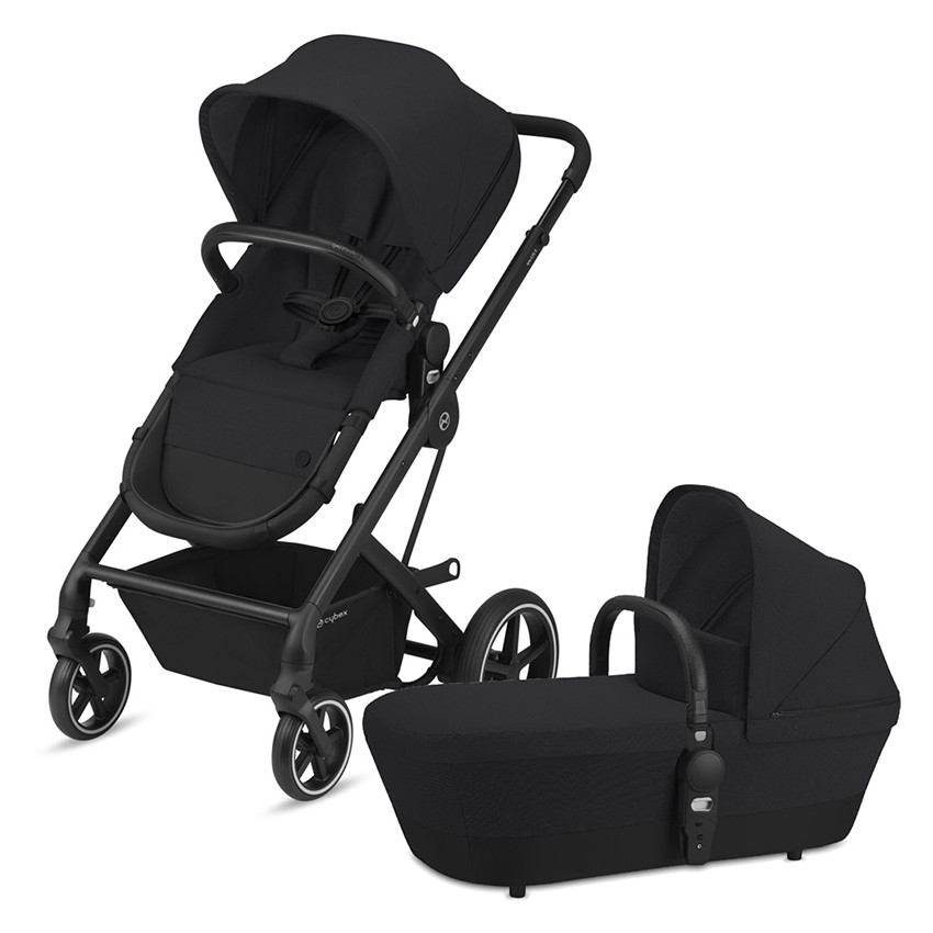 Poussette duo Balios 2-en-1 châssis noir - Deep Black 