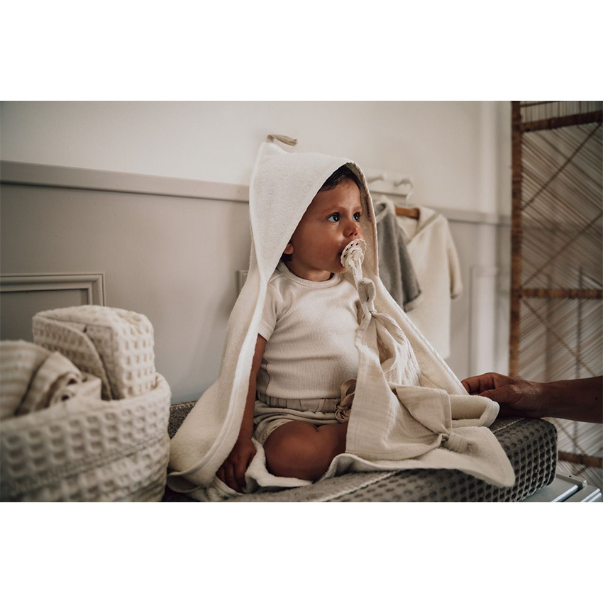 Attache sucette Mouchoir Faroo Warm White 