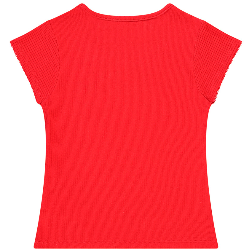 T-shirt manches courtes à patches fantaisie pour fille 