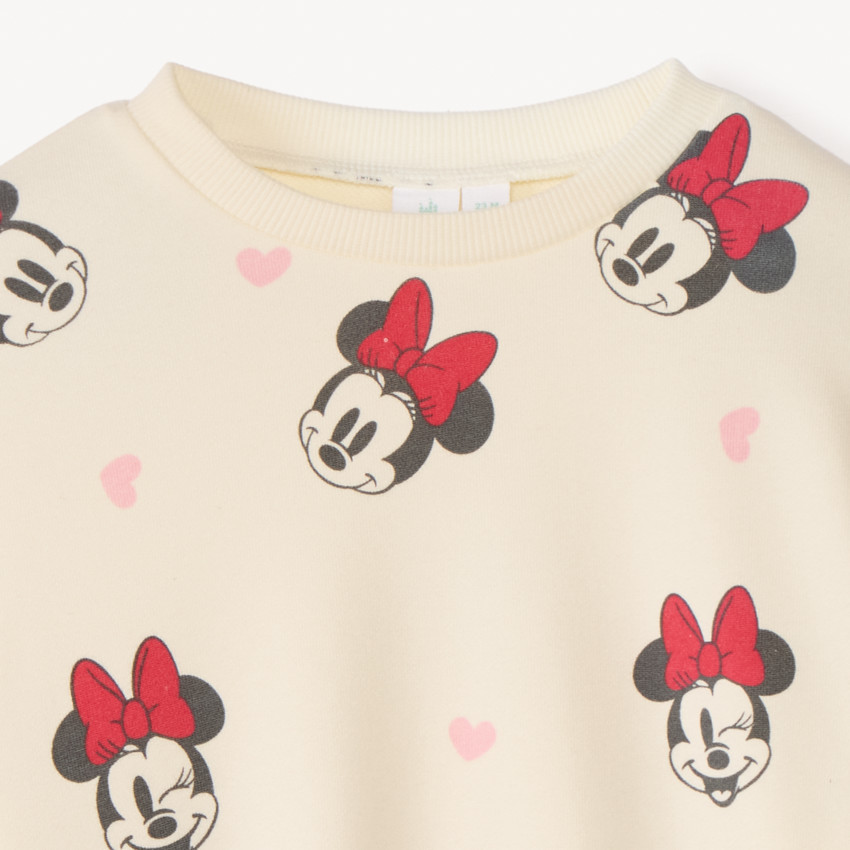 Oversized sweatshirt met Minnie Disney-print voor meisjesbaby's 