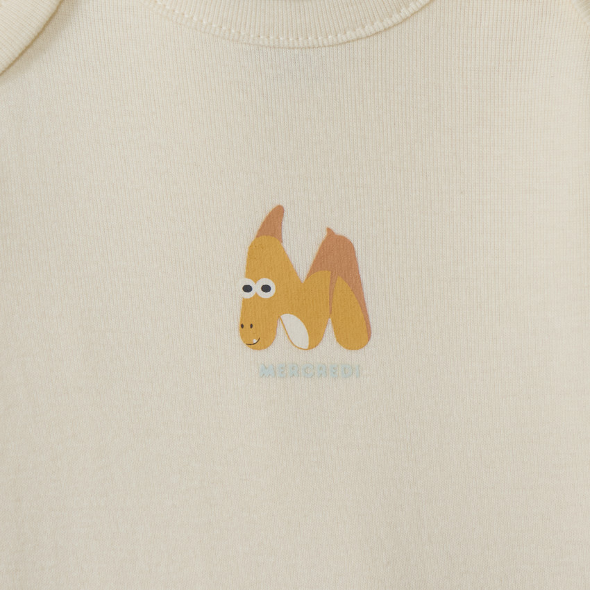 Lot de 7 bodies manches longues semainier pour bébé garçon 