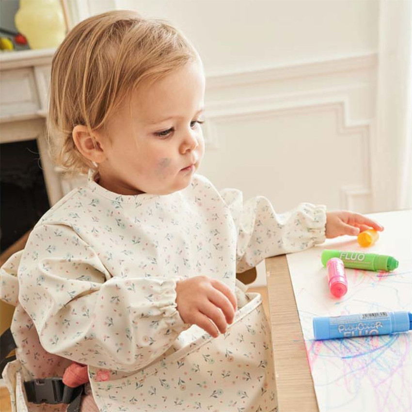 Bavoir tablier fleuri Romance  