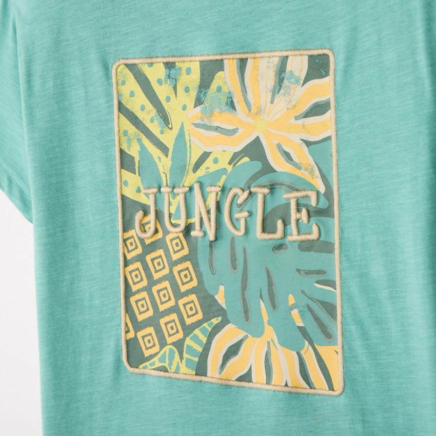 T-shirt manches courtes print tropical fantaisie garçon 