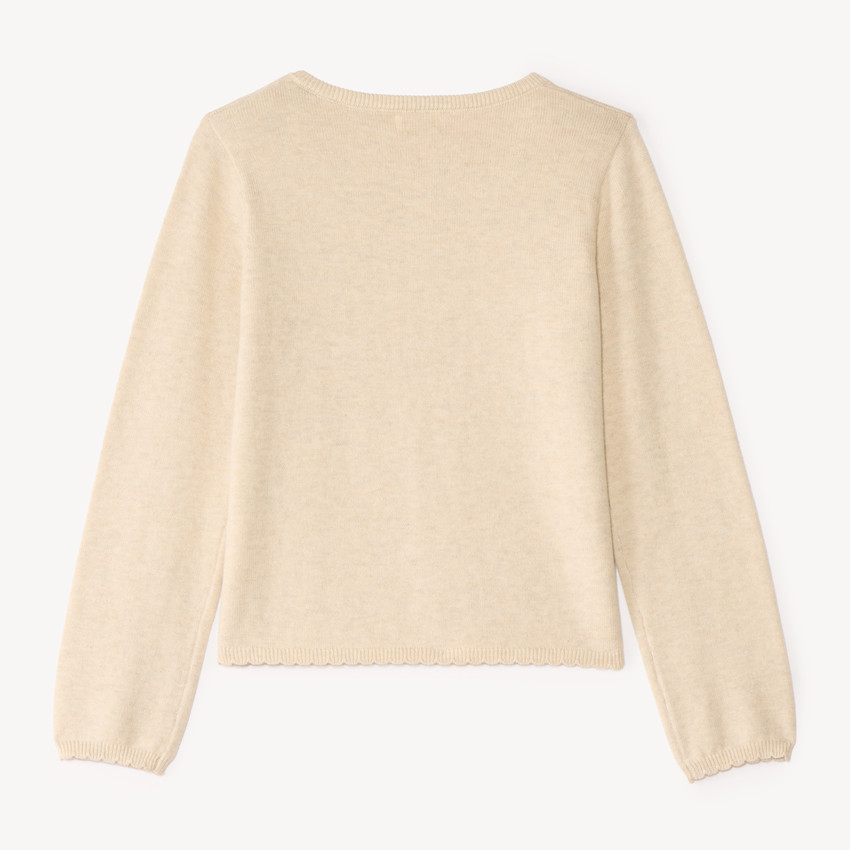 Effen gebreid vest voor meisjes 