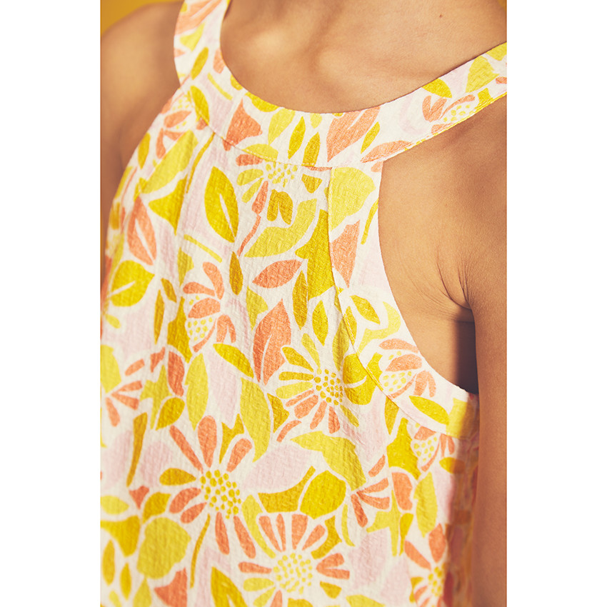 Jurk met schouderbanden met retro bloemenprint voor meisjes 