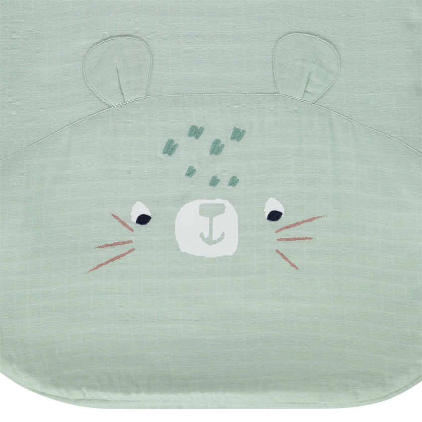 Gigoteuse en tétra sans manches avec broderies et print tigre pour bébé garçon 