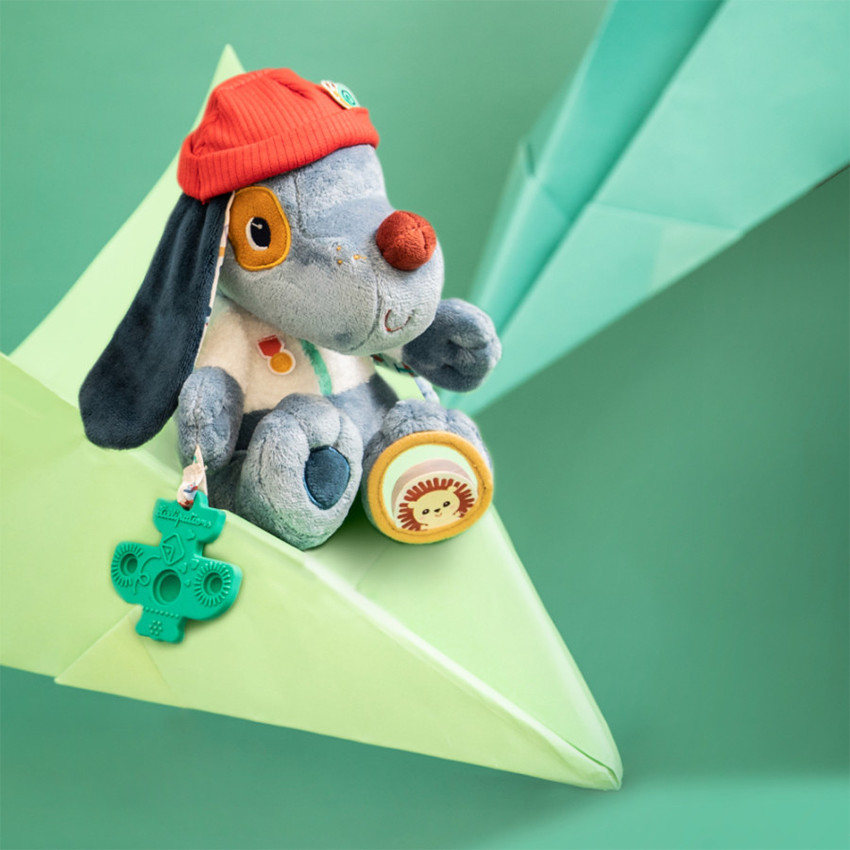 Peluche multi-activités avec anneau dentition Jules le Chien 