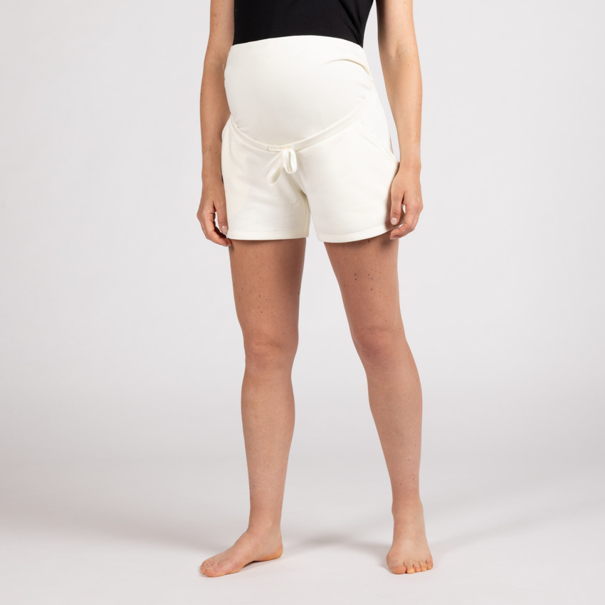 Zwangere fleece short met hoge hoofdband 