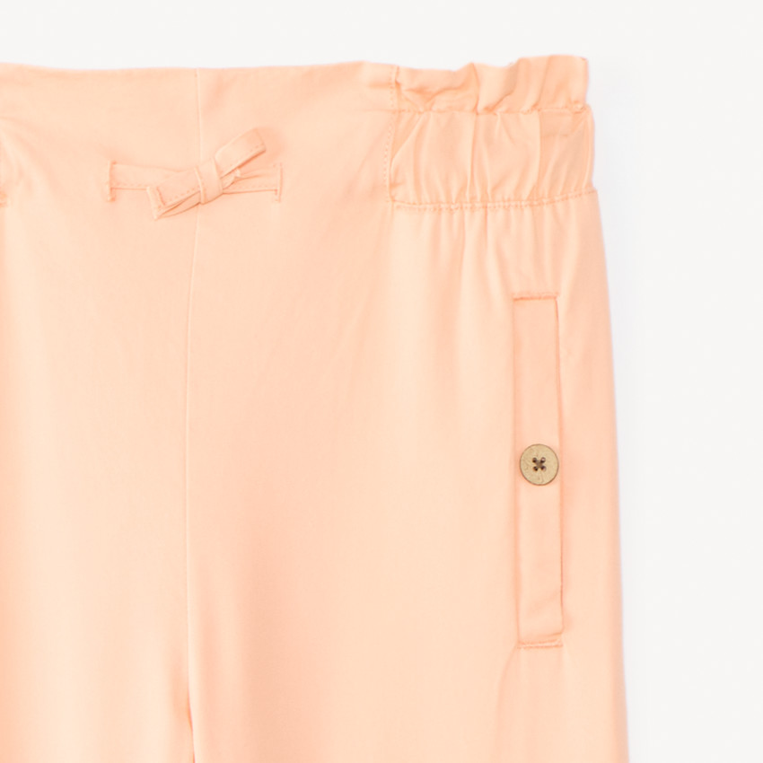 Pantalon droit en toile uni pour fille 
