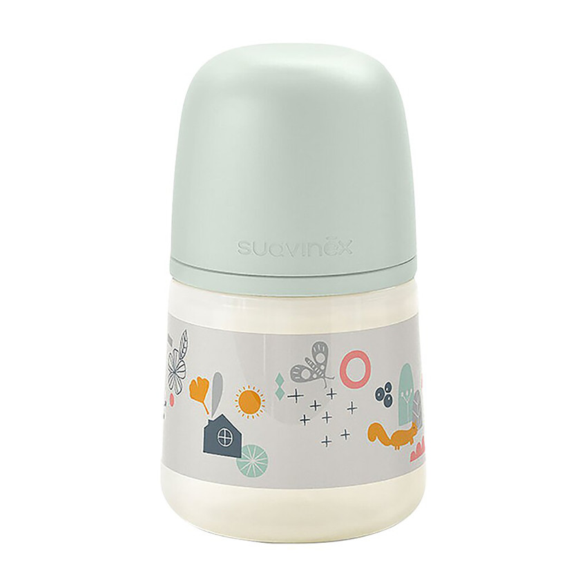 Zuigfles met symmetrische fopspeen SX Pro M 150 ml Walk in the Park Groen 