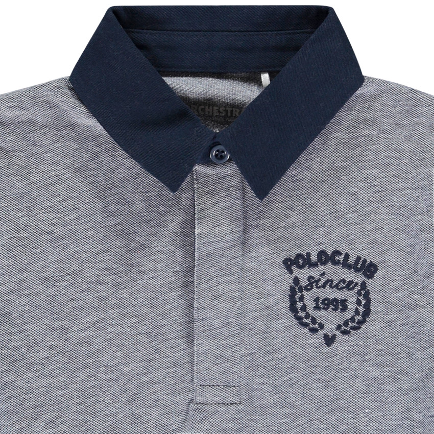 Polo manches longues avec broderie fantaisie pour garçon  