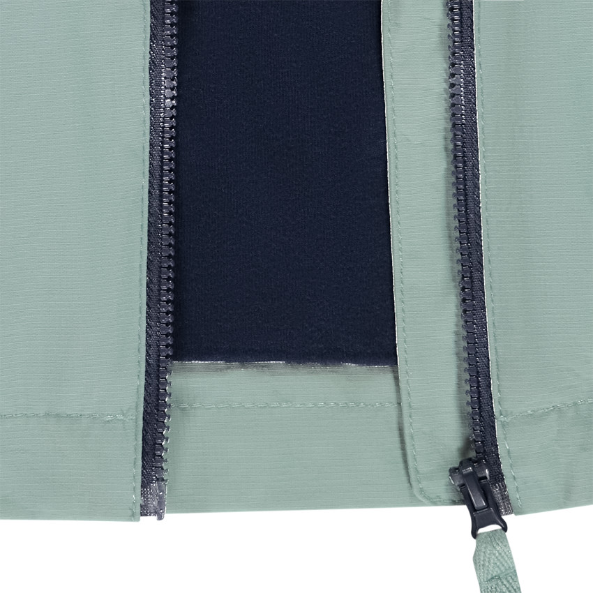 Windjack in effen ripstop voor baby jongen 