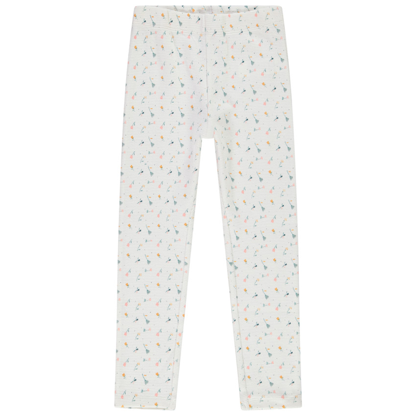 Pyjama 2 pièces en nid d'abeille imprimé fleuri pour fille 