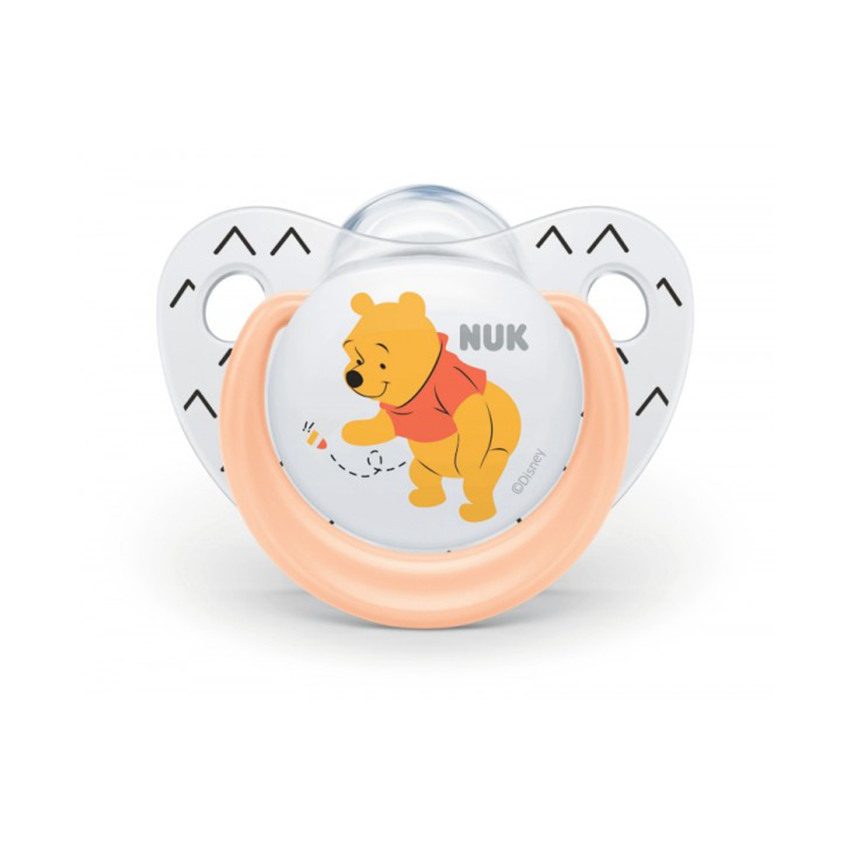 Lot de 2 sucettes physiologiques en silicone T1 - Winnie L'Ourson 
