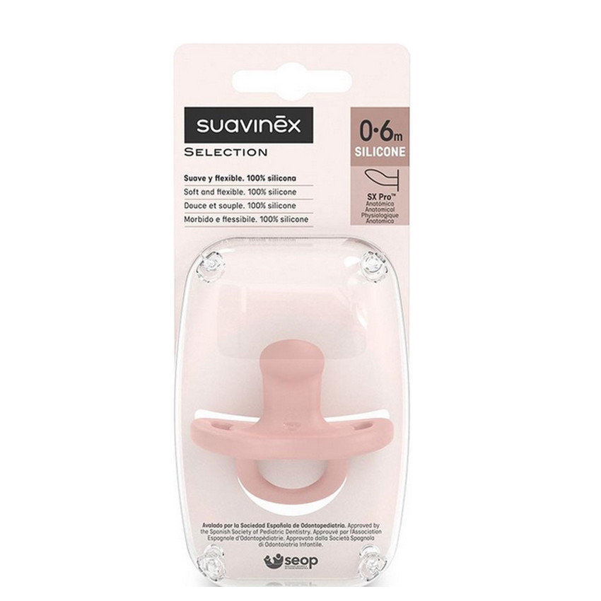 Suavinex Sucette Symétrique SX Pro Bonhomia Rose - 0/6 Mois