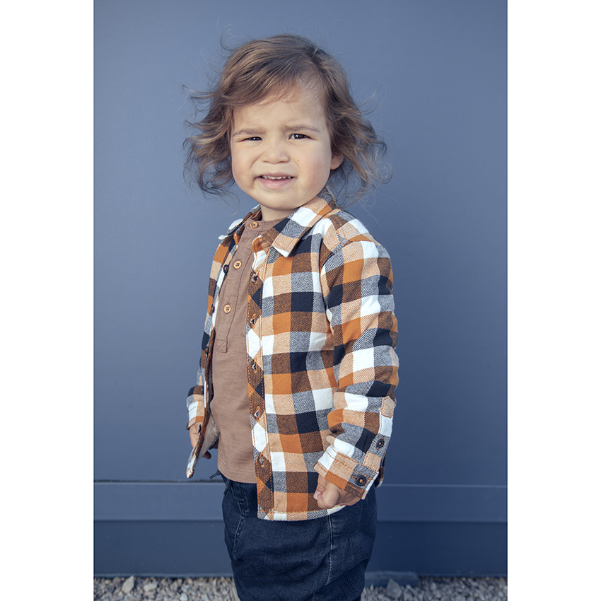 Surchemise à carreaux en flanelle en sherpa 