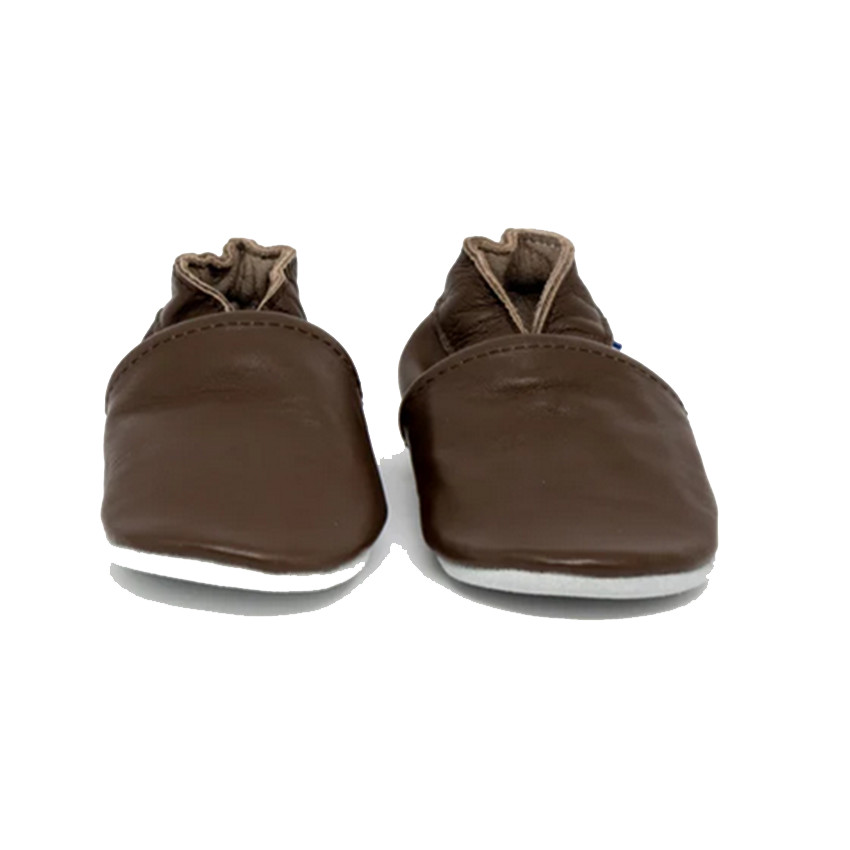 Slofjes Babysoft 12-18M leder Brown 